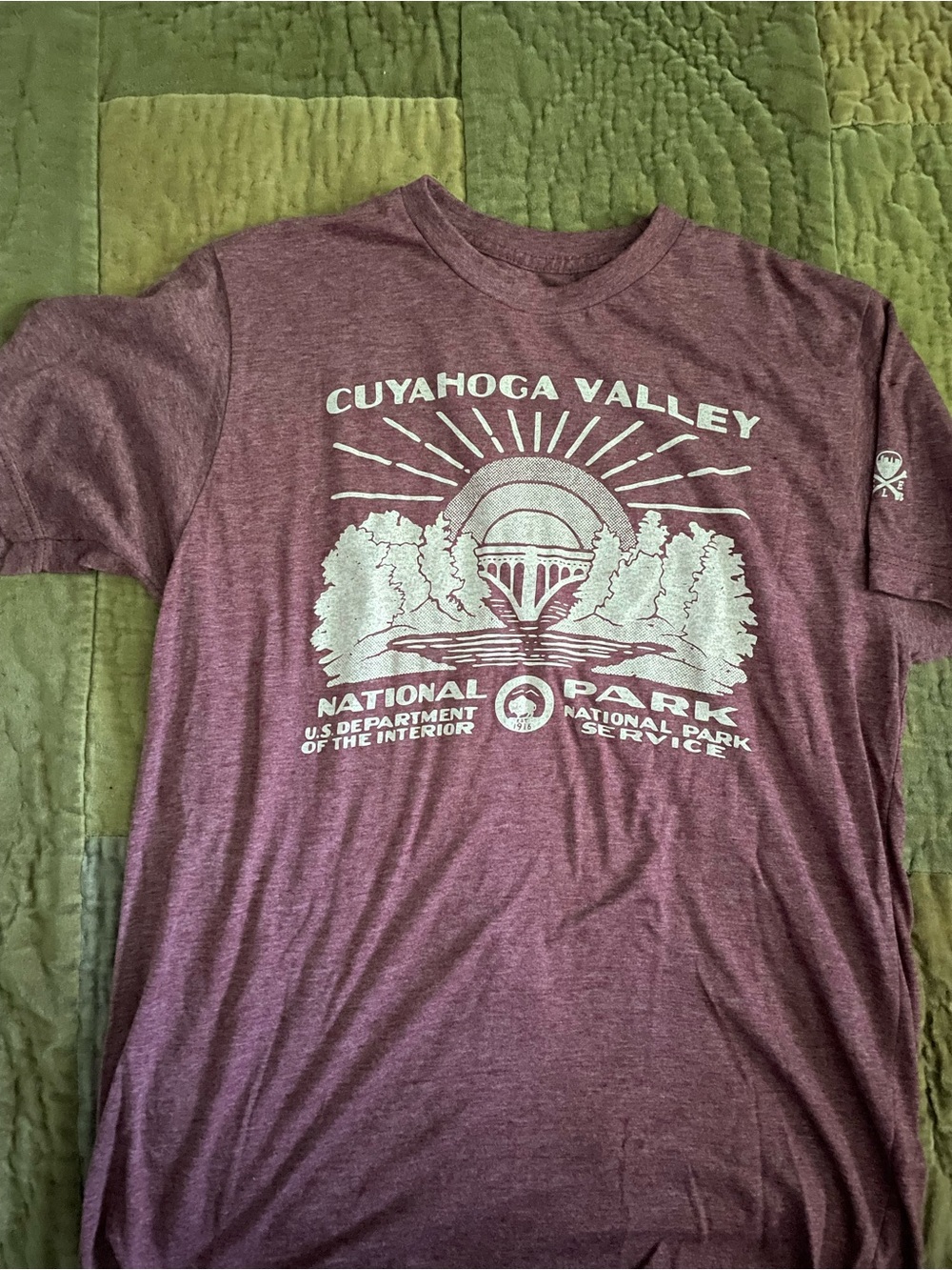 Cleveland Clothing Co Cuyahoga Valley National Park Graphic Tee - Maroon Medium